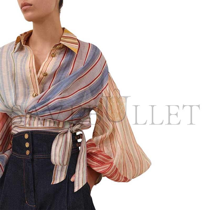 ZIMMERMANN REBELLION STRIPED BLOUSE 7031TC261